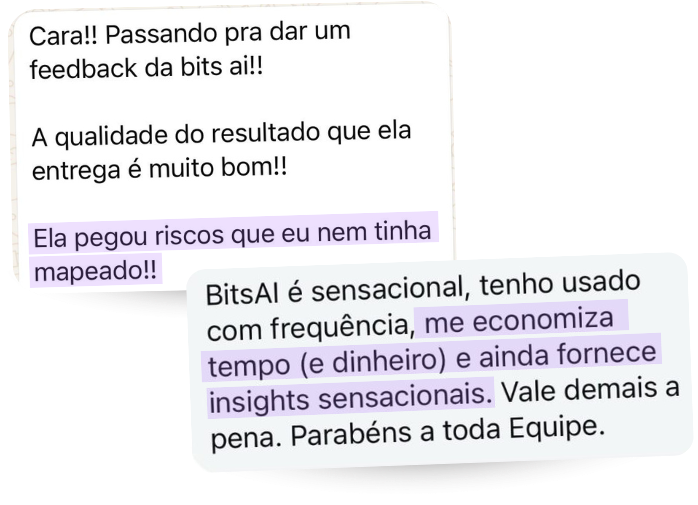 Feedback de usuários